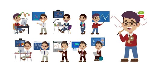 Stock market concept with people