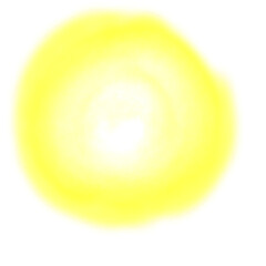 Golden yellow light halo orb