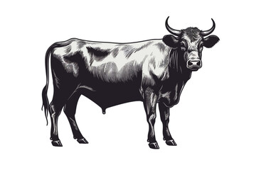 Cow graphic icon. on white background