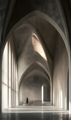 Fototapeta premium 49. A spacious exhibition hall with high ceilings