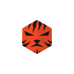 tiger symbol icon logo. minimal simple design concept