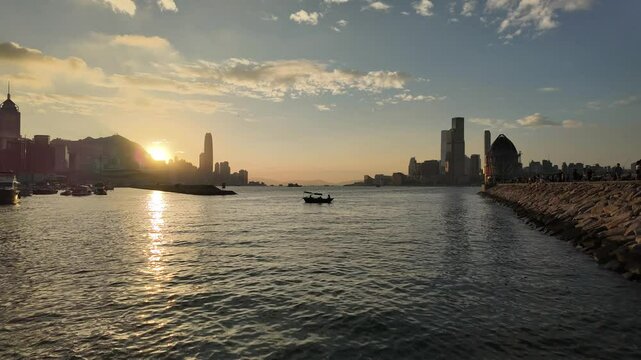 Serene Views at Causeway Bay Typhoon Shelter in Hong Kong Oct 13 2024
