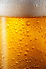 glass of beer. beer, water, abstract, drop, yellow, glass, liquid, bubble, texture, bubbles, drink, alcohol, gold, drops, macro, cold, rain, wet, foam, closeup, beverage, pattern, condensation, golden