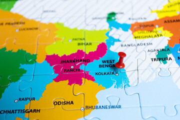 Political map of India