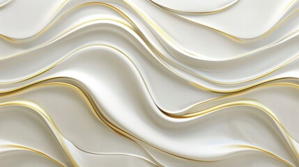 Obraz premium Elegant White and Gold Abstract Fluid Art Background