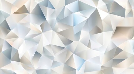 Abstract Geometric Pattern of Interlocking White, Grey, and Beige Triangles