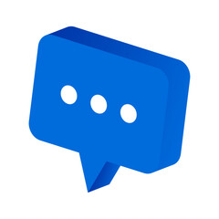 speech bubble message icon on white background