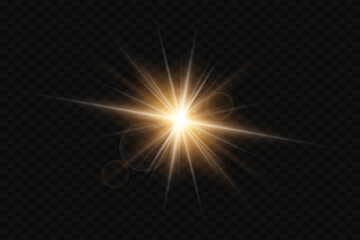 
Light flash, explosion effect, flare, star. On a transparent background.