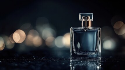 Elegant Perfume Bottle with Dark Background