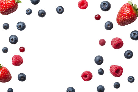Fresh fruits on a white isolated background transparent background