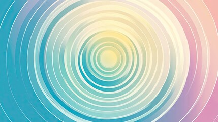 Abstract Concentric Circle Pattern with Pastel Hues