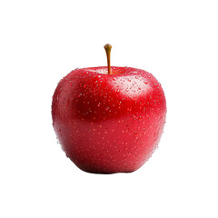 Red Apple with Water Drops