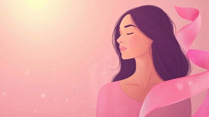 Serene Beauty in Pink with Soft Ethereal Glow