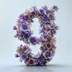 Obraz premium letter g of flowers