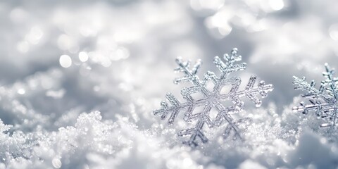 A Delicate Snowflake in Winter's Embrace.