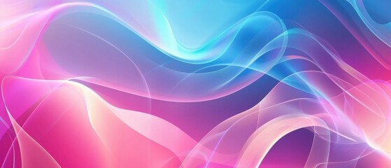 Abstract Colorful Waves Background in Vivid Pink and Blue Hues