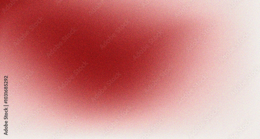 Poster red white illuminated spots on simple grainy color gradient background, noise texture effect, copy s