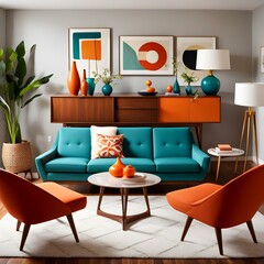 showcase a mid century modern living room
