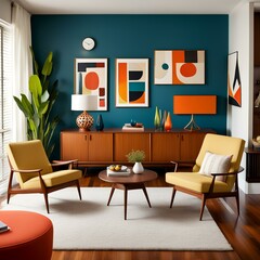 showcase a mid century modern living room