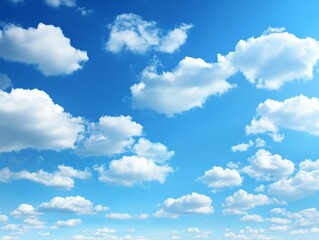 Obraz premium Blue Sky With White Clouds.