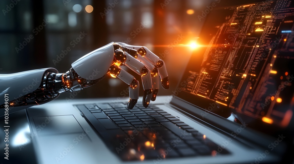 Poster futuristic ai powered digital lending platform offering instant loan approvals based on complex algo