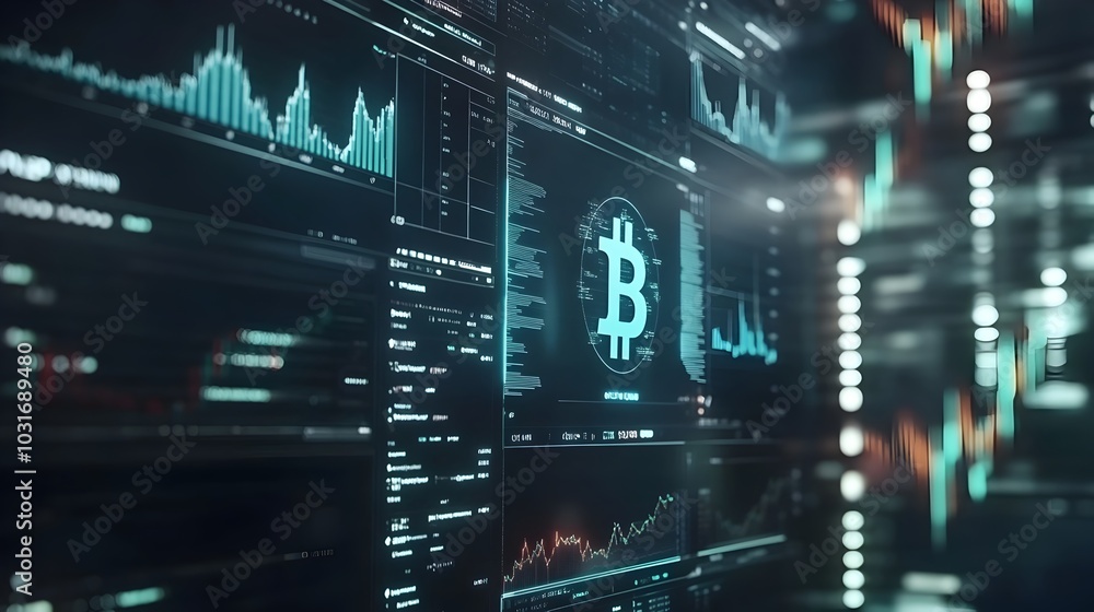 Poster ai powered cryptocurrency trading platform with real time blockchain analytics and market trend moni