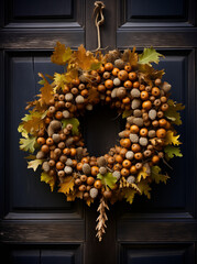 Christmas wreath on the door
