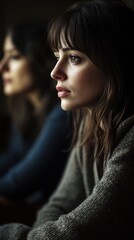 Fototapeta premium Thoughtful Expressions of Therapists in Close-Up