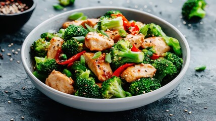Keto-Friendly Stir Fry: Chicken and Broccoli, Grain-Free, High Protein Delight for Healthy Eating