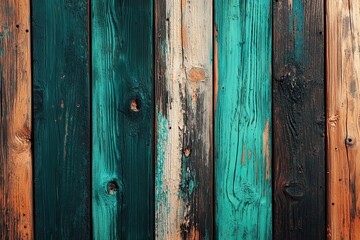 Fototapeta premium Dark blue and brown old wooden background with the texture of weathered wood planks. Wooden wall, a rustic background for design