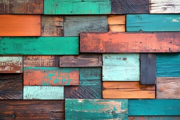 Dark blue and brown old wooden background with the texture of weathered wood planks. Wooden wall, a rustic background for design