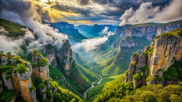 Surreal Landscape of Vikos Gorge from Oxya Viewpoint in Zagori, Northern Greece