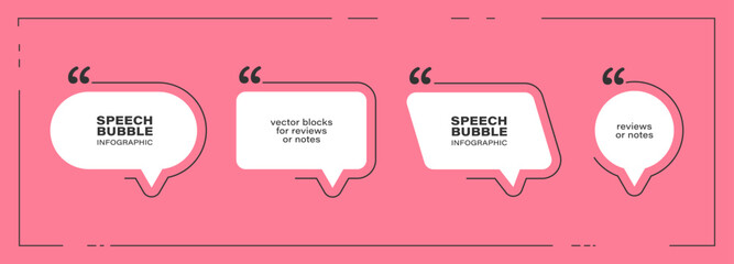 Speech bubble infographic design template. Vector illustration