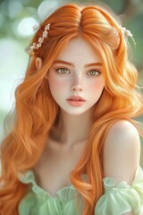 Fototapeta premium portrait of a woman,generated ai