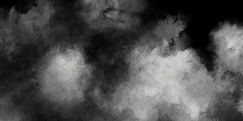 Abstract gray, black smoke overlays realistic dust and white natural effect pattern on black. Abstract gray smoke overlays realistic dust and white natural effect pattern on black.