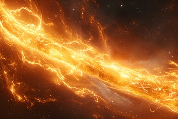 Celestial Energy Flow in Deep Space - Abstract Cosmos Design for Posters and Digital Art