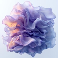 Fototapeta premium Abstract Purple and Pink Fluid Design 3D Rendered Swirling Shapes