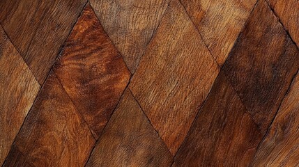 Obraz premium Chevron Parquetry Wood Flooring Texture Rustic Brown Wooden Background