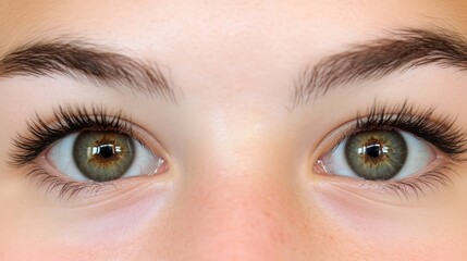  Close-up of a person's eyeball with long lashes and brown eyeliner, topped with blue eyeshadow