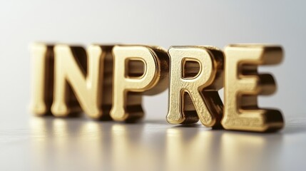 Golden Letters  INPRE  for Success  Growth  and Inspiration