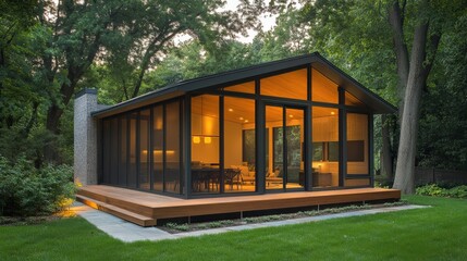 Home Addition Concept: Modern, Green Architecture with Light and Airy Design