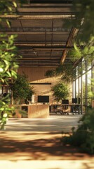 Modern Biodegradable Workspace Concept in 3D Render