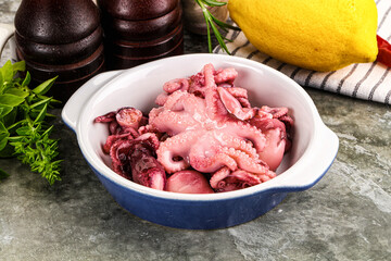 Marinated baby octopus snack appetizer