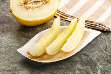 Sweet juicy ripe melon slices