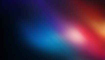 Fototapeta premium Defocused Blue lilac Oxide red Broom yellow radiance soft texture on dark black abstract empty space background. Neon blur glow. Color light overlay. Copy space.