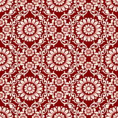 Seamless damask pattern with a classic floral design.African embroidery patterns, paisley, boho, floral ikat, ethnic floral designs, ikat sari, ikat patterns and ethnic patterns.