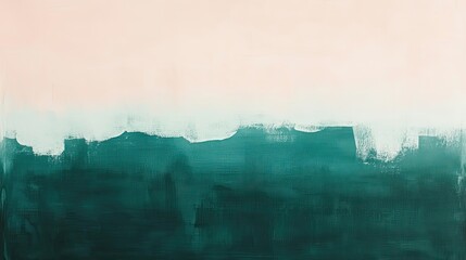 Fototapeta premium Abstract Painted Canvas with Pink and Teal Tones
