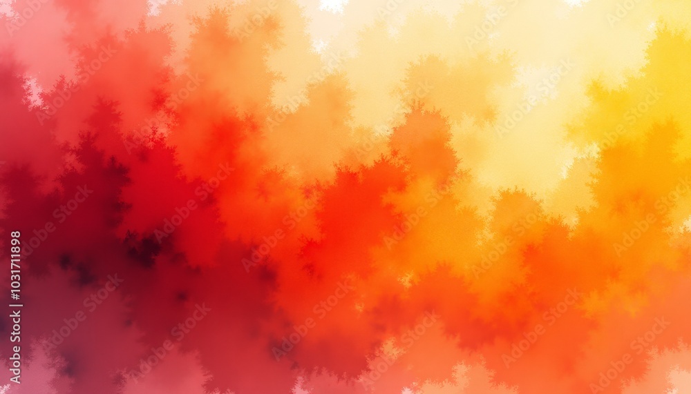 Poster a mesmerizing array of warm hues blends seamlessly from deep red to bright yellow, creating an abstr