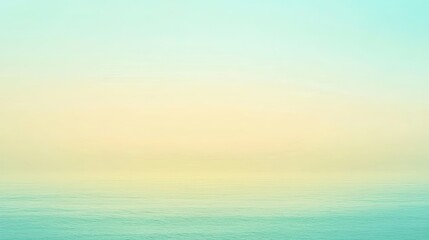 Naklejka premium Serene Coastal Horizon with Tranquil Water and a Pale Sky