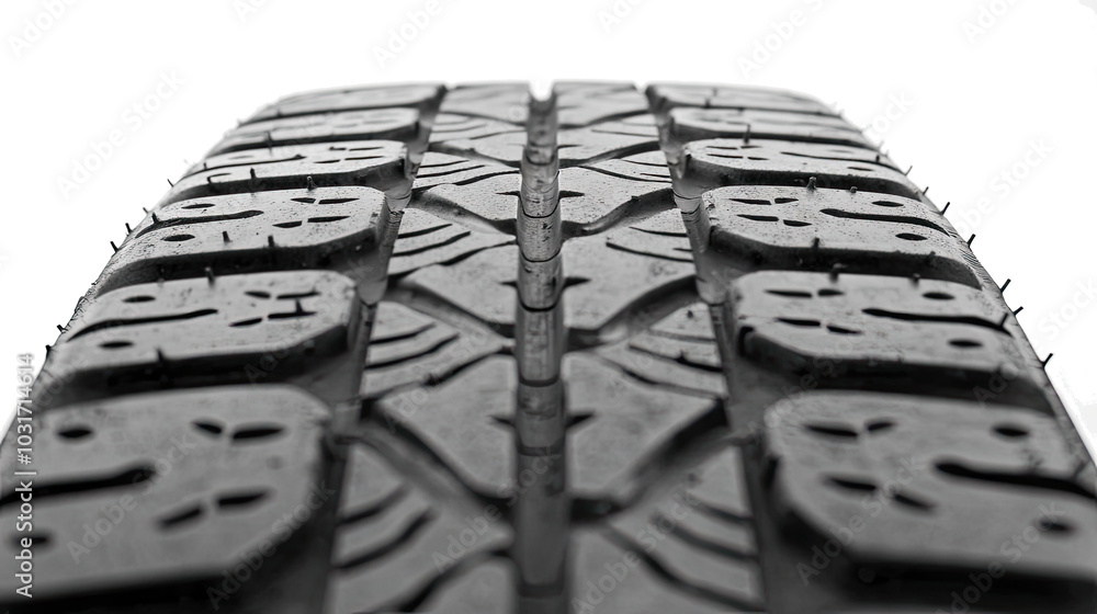 Poster black tire isolated on a transparent background generative ai